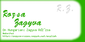 rozsa zagyva business card